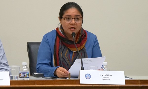 Karla Rivas, Journalist from Honduras exposes violence against women - Thu, Apr. 20