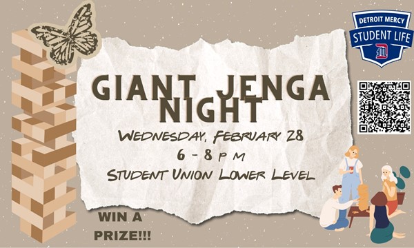 Giant Jenga Night - Wed, Feb. 28