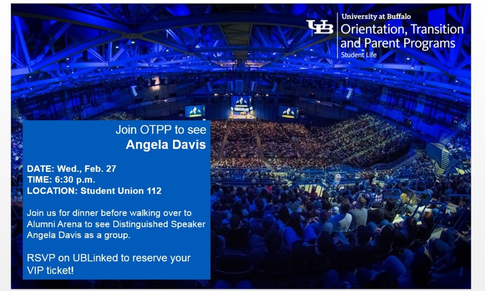 befolkning Nikke Dag OTPP sees Angela Davis! - UBLinked – University at Buffalo
