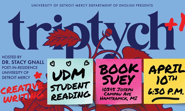 Triptych +1 Student Reading at Book Suey - Thu, Apr. 10