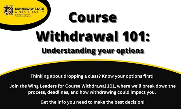 Course Withdrawal 101 Workshop