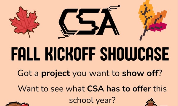 Promotional graphic for CSA Fall Kickoff Showcase