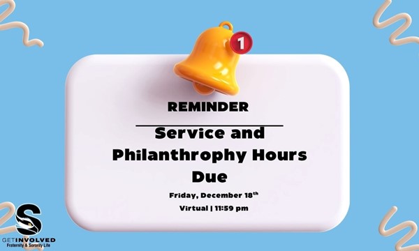 Service and Philanthropy Hours Due