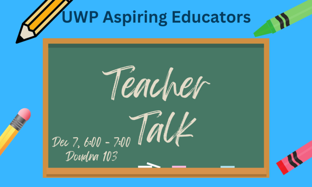 Aspiring Educators Teacher Talk starting at Dec. 7, 2023 at 6:00 pm