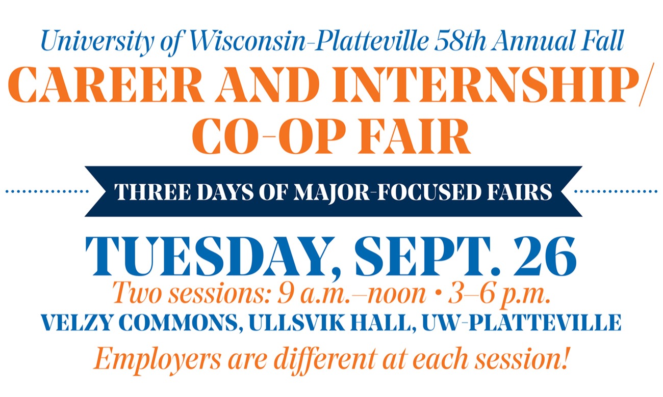 Fall 2023 Career & Internship/Co-op Fair starting at Sep. 26, 2023 at 9:00 am