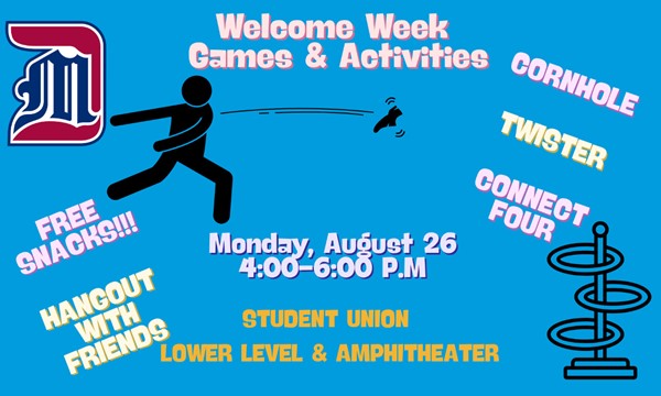 Welcome Week: Games and Activites - Mon, Aug. 26