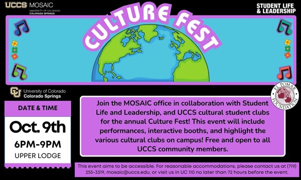 Homecoming 2026: Cultural Fest at Upper Lodge - free event in Colorado Springs on October 9, 2026