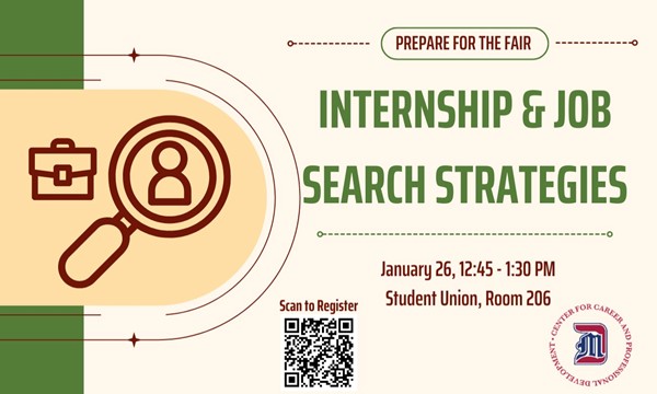 Prepare for the Fair Series: Internship and Job Search Strategies - Thu, Jan. 23