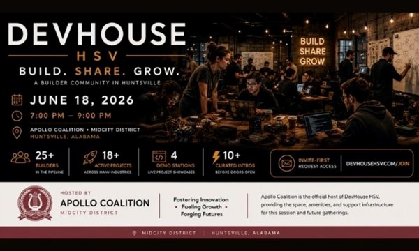 learn About DevHouse HSV: Build. Share. Grow.