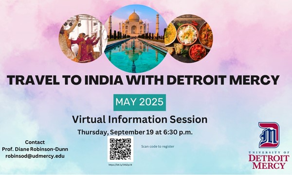 Travel to India this May - Information Session  - Thu, Sep. 19