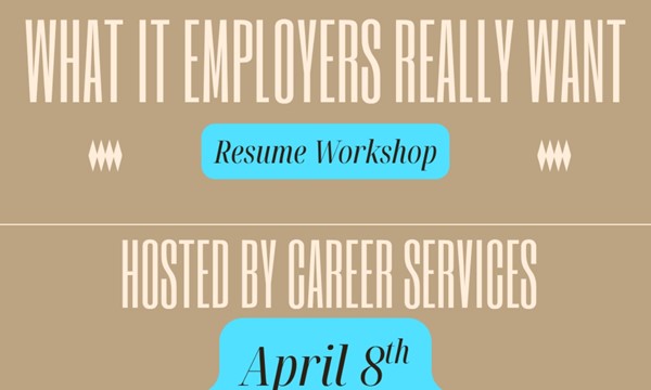 Promotional graphic for Resume Workshop: How to Make Your Resume Stand Out