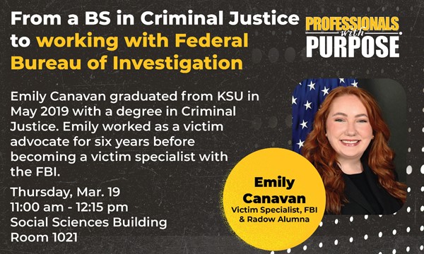 From a BS in Criminal Justice to working with the FBI: Professionals with Purpose with Emily Canavan