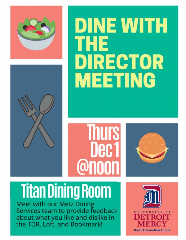 Dine With the Director - Thu, Dec. 01