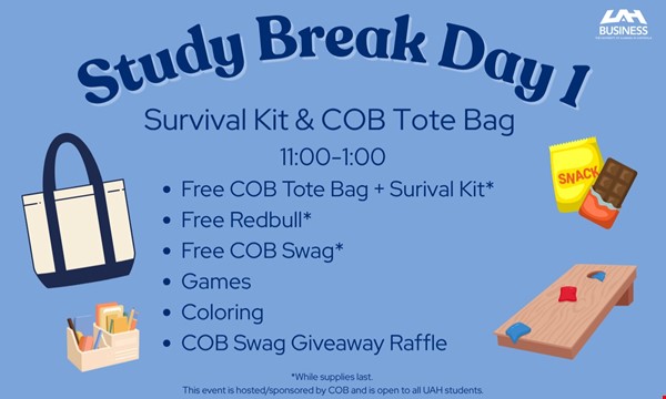 learn About COB Study Break Day 1 - Survival Tote