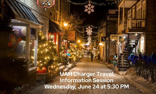 learn About UAH Charger Travel Information Session