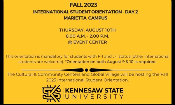 International Student Orientation- Day 2