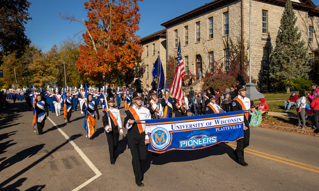 Marching Pioneers at Platteville Dairy Days Parade starting at Sep. 9, 2023 at 9:30 am