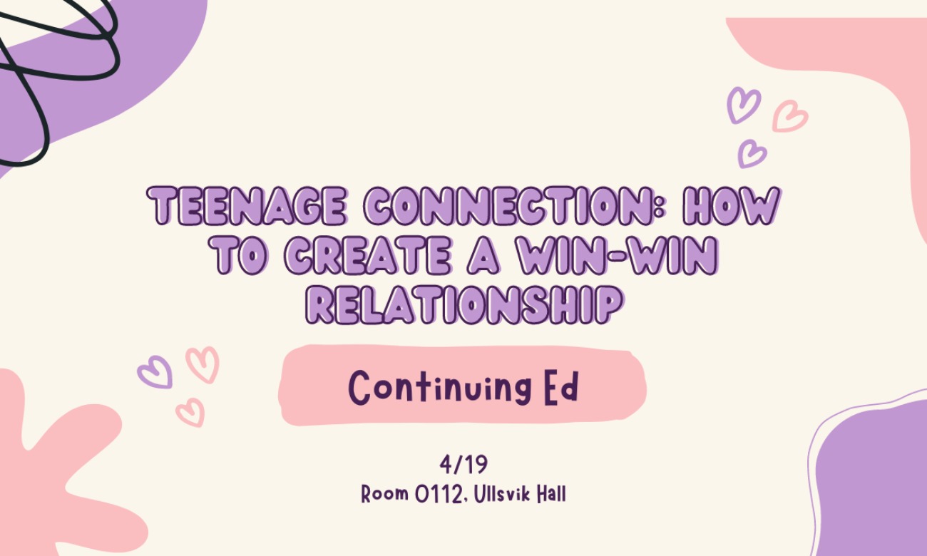 Teenage Connection: how to create a win-win relationship starting at Apr. 19, 2023 at 12:30 pm