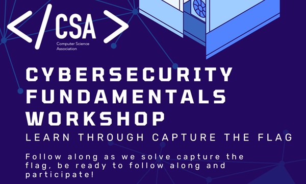 Promotional graphic for Cybersecurity Fundamentals Workshop