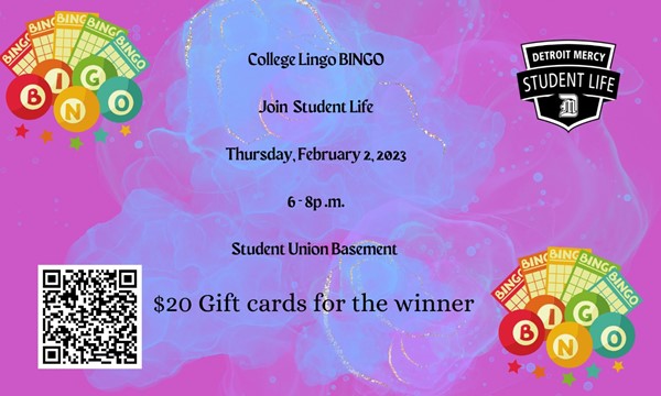 College Lingo Bingo - Thu, Feb. 02