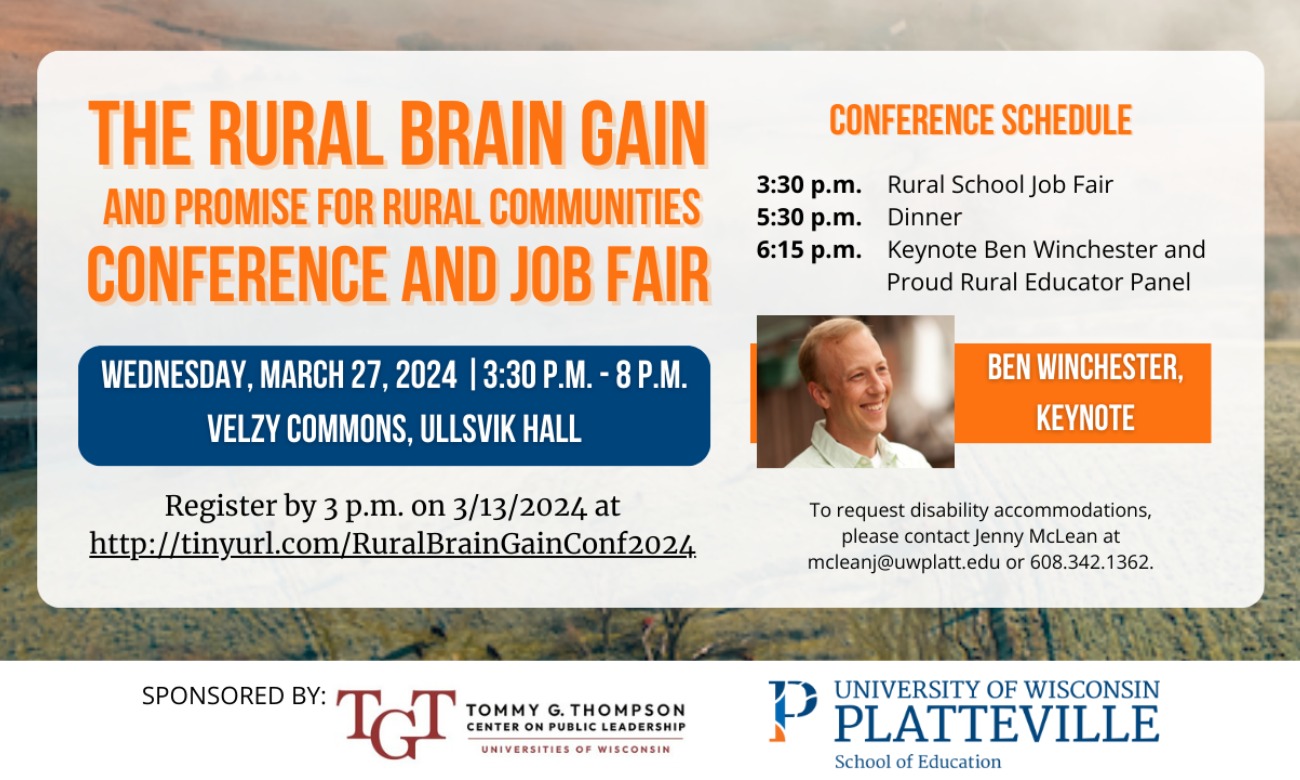 The Rural Brain Gain & Promise for Rural Communities Job Fair and Conference 