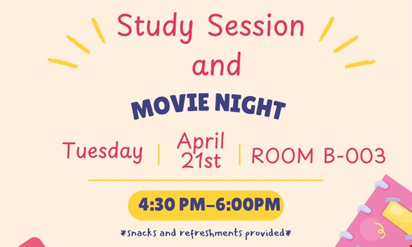 Childhood Studies Club Study/Movie Night! 