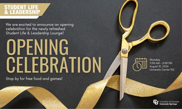 Opening Celebration! at Student Life & Leadership Lounge - events event in Colorado Springs on August 31, 2026