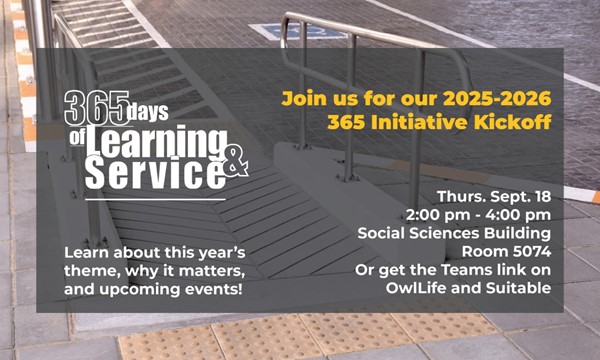 365 Days of Learning and Service: Kickoff Event