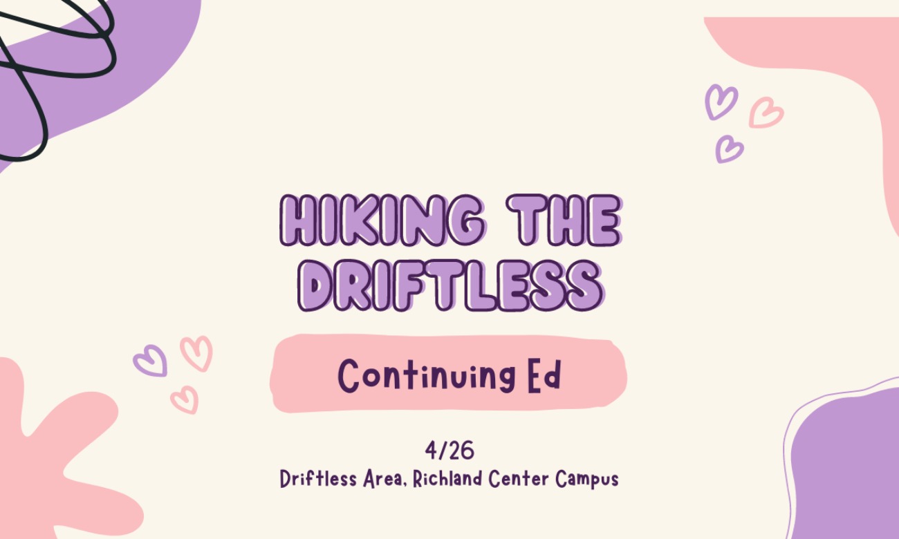 Hiking the Driftless starting at Apr. 26, 2023 at 5:30 pm