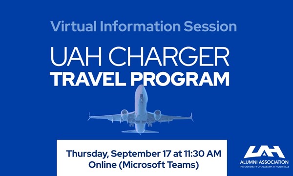 learn About UAH Charger Travel: Virtual Information Session