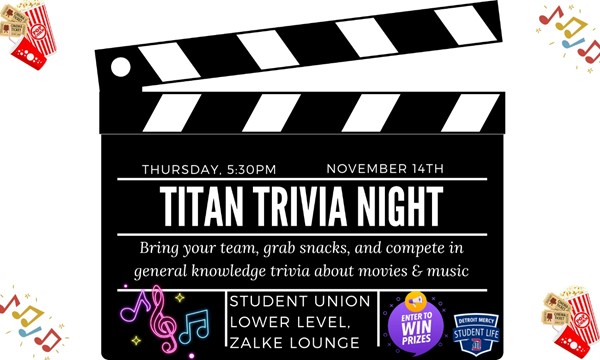 Titan Trivia Night: Movies & Music Edition - Thu, Nov. 14