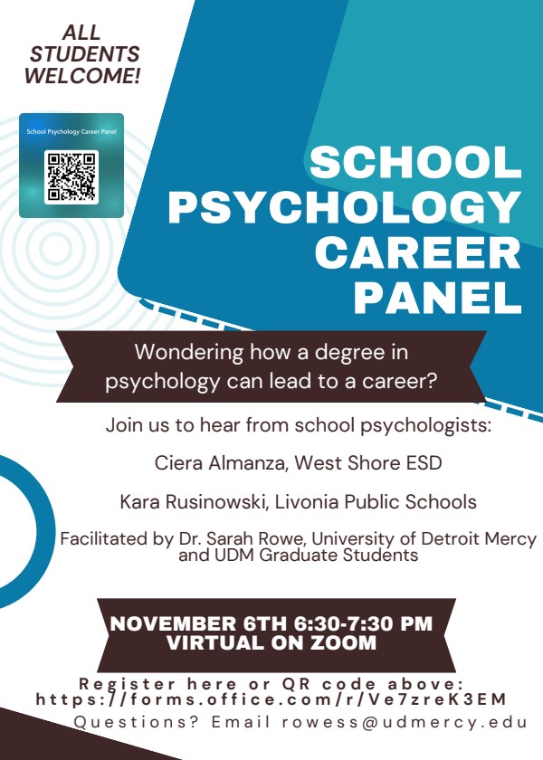 School Psychology Career Event - Wed, Nov. 06