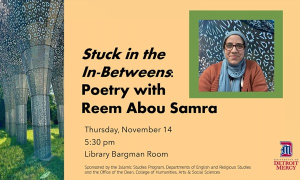 Poetry Reading with Reem Abou-Samra - Thu, Nov. 14