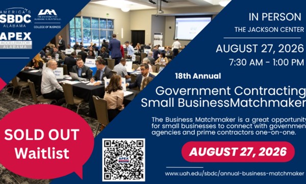 learn About 18th Annual Government Contracting Business Matchmaker (August 27, 2026) SOLD OUT