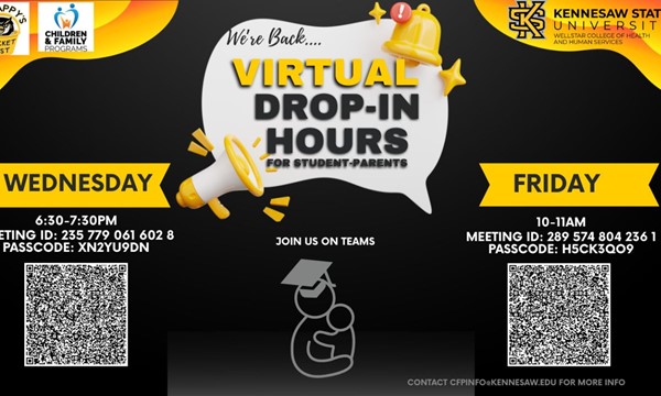 Free Virtual Academic and Wellbeing Consulting For KSU Student Parents