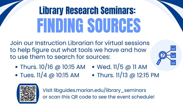 Library Research Seminars: Finding Sources