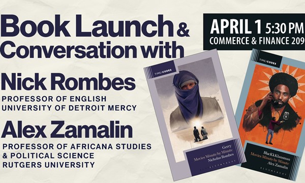 Book Launch and Conversation with Nick Rombes and Alex Zamalin - Tue, Apr. 01