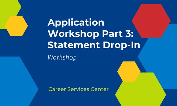 Application Workshop Part 3: Personal Statement Drop-In