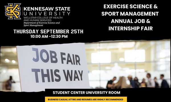 EXERCISE SCIENCE & SPORT MANAGEMENT ANNUAL JOB & INTERNSHIP FAIR