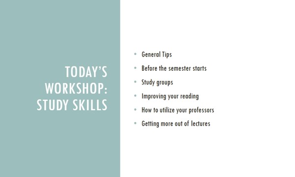Study Skills Workshop
