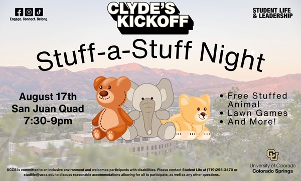 Clyde's Kickoff 2026: Stuff-a-Stuff Night at San Juan Quad - outdoors event in Colorado Springs on August 17, 2026