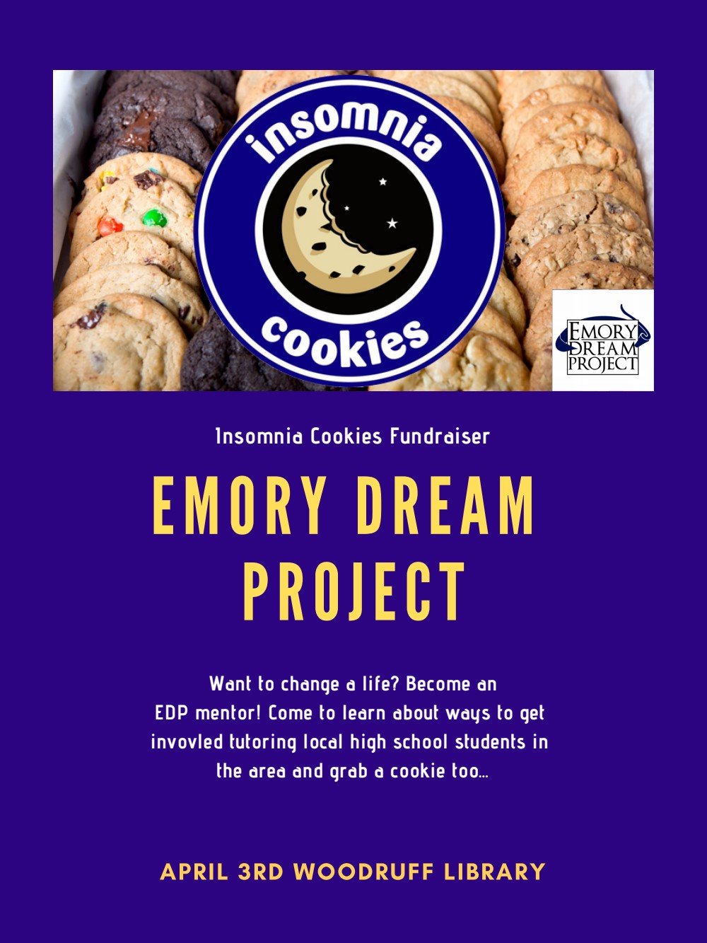 Insomnia Cookies Fundraiser The Hub Emory