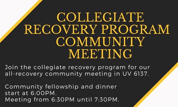Collegiate Recovery Program Community Meeting
