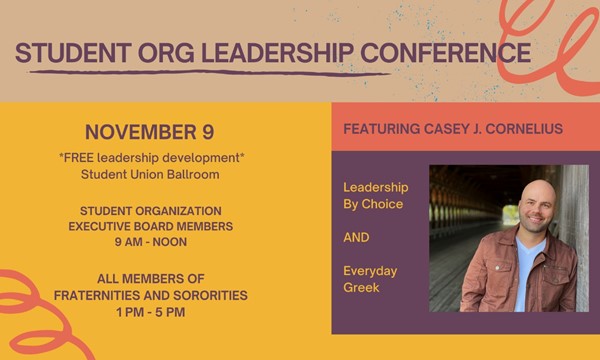 Student Organization Leadership Conference  - Sat, Nov. 09