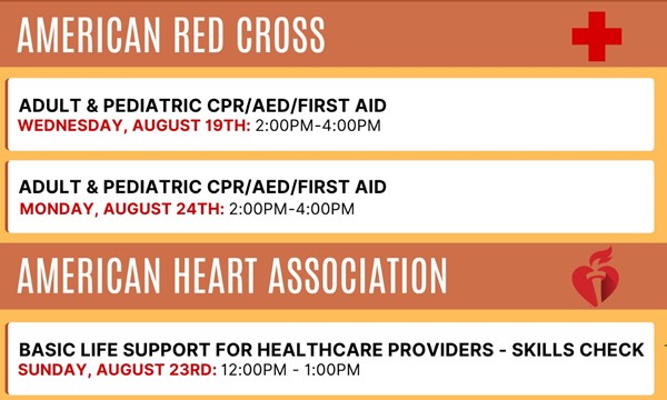 August CPR & First Aid Certifications at Campus Recreation - events event in Colorado Springs on August 17, 2026