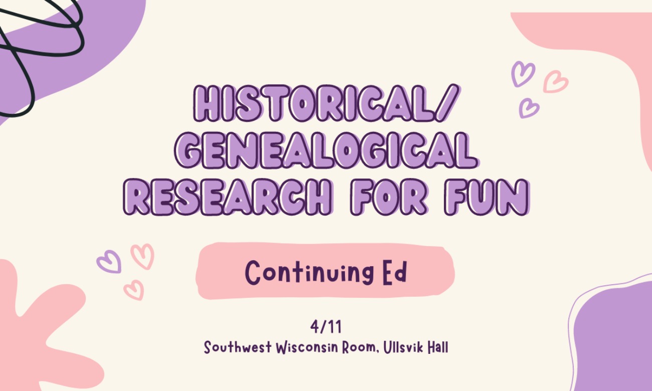 Historical/Genealogical Research for Fun starting at Apr. 11, 2023 at 6:00 pm