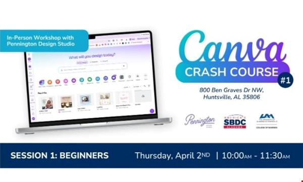 learn About Canva Crash Course: Beginners (In Person Event)