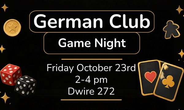 German Game Night at Dwire Hall 272 (Excel Language Center) - sports event in Colorado Springs on October 23, 2026