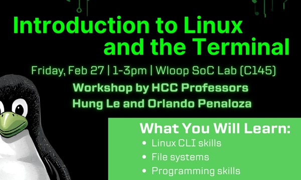 Promotional graphic for Linux Fundamentals Workshop