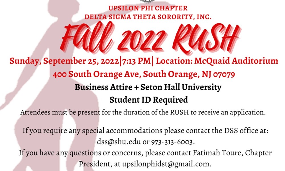 DATE CHANGE: Delta Sigma Theta Sorority, Inc. Fall Rush - The Office of  Student Engagement